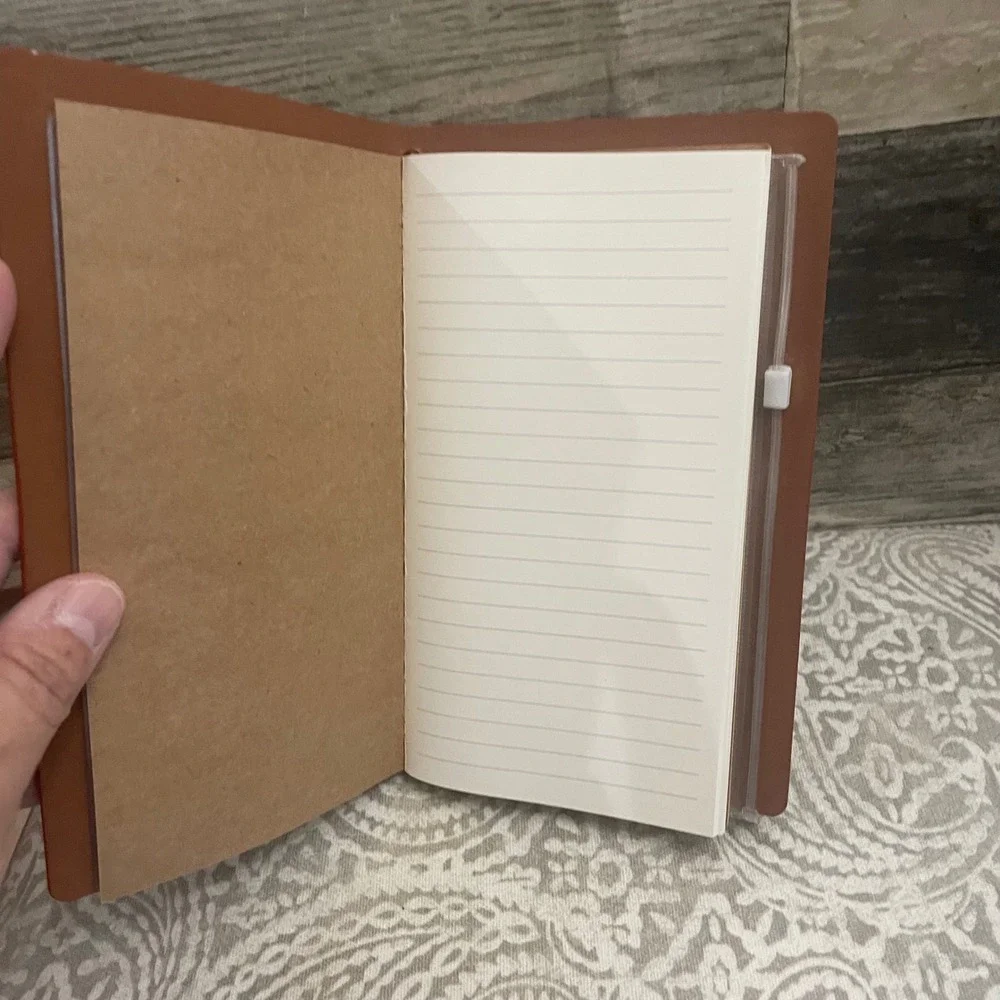 To My Dad Engraved Leather Journal Refillable Travelers Notebook Brown Gift